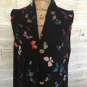 Butterfly sleeveless blouse